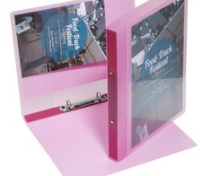 EICHNER Präsentationsringbuch 2-Ringe DIN A4 2.5 cm rot-transparent