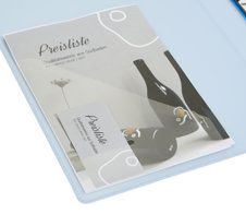 EICHNER Präsentationsringbuch 4-Ringe DIN A4 2.5 cm blau-transparent