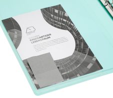 EICHNER Präsentationsringbuch 4-Ringe DIN A4 2.5 cm grün-transparent