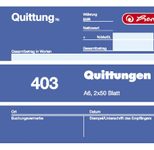 herlitz Formularbuch Quittung mit MwSt. separat ausgewiesen DIN A6 quer 2x 50 Seiten