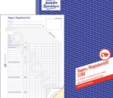 AVERY Zweckform Formularbuch Tages-/Regiebericht DIN A4 2x 40 Seiten