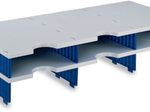 styro Sortierstation DIN C4 6-Fach  grau/blau