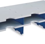 styro Sortierstation DIN C4 6-Fach  grau/blau