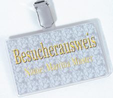 DURABLE Namensschilder transparent 9 cm x 5.4 cm