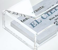 SIGEL Visitenkartenbox glasklar