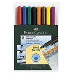 FABER-CASTELL Multimark 1513 F permanent Folienstifte-Set 0.6 mm Mehrfarbig