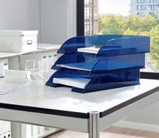 LEITZ Briefablage DIN A4 blau-transparent