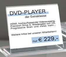 SIGEL Tischaufsteller Preisaufsteller quer 9,0 x 3,7 x 6,5 cm