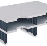 styro Sortierstation DIN C4 4-Fach  grau/schwarz