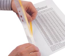 VELOFLEX Heftstreifen, selbstklebend  für bis DIN A4 transparent