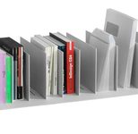 PAPERFLOW Buchstütze 85,8 x 32,3 x 23,3 cm lichtgrau