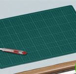 styro Schneidematte 45,0 x 30,0 cm grün/schwarz