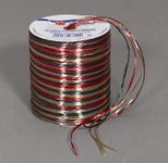 PRÄSENT Geschenkband Raffia Pearl 3 mm x 50 m rot/braun/grün