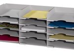 PAPERFLOW Sortierstation DIN A4+ 15-Fach  lichtgrau