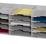 PAPERFLOW Sortierstation DIN A4+ 15-Fach  lichtgrau