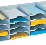 PAPERFLOW Sortierstation DIN A4+ 20-Fach  lichtgrau