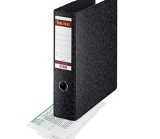 bene Doppelordner 2x A5 quer Karton schwarz