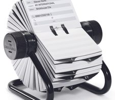 DURABLE Telefon-/Adress-Rollkartei schwarz, für 500 Adress,- Telefonkarten