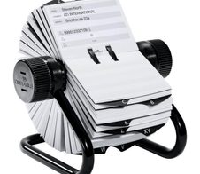 DURABLE Telefon-/Adress-Rollkartei schwarz, für 500 Adress,- Telefonkarten