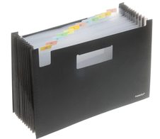 FolderSys Fächermappe DIN A4 12-Fach  schwarz