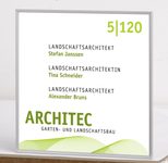 SignSystems® Türschild 15,0 x 15,0 cm silber