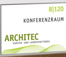 SignSystems® Türschild 21,3 x 15,1 cm silber