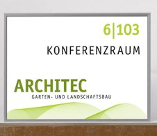 SignSystems® Türschild 15,0 x 11,0 cm silber