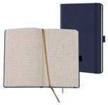 Lediberg Notizbuch ca. DIN A5 kariert, 240 Seiten mittelblau