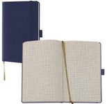 Lediberg Notizbuch ca. DIN A6 kariert mittelblau, 192 Seiten