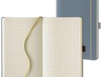 Lediberg Notizbuch 13,0 x 21,0 cm kariert, 240 Seiten silbergrau