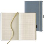 Lediberg Notizbuch 13,0 x 21,0 cm kariert, 240 Seiten silbergrau
