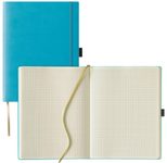 Lediberg Notizbuch ca. DIN A4 kariert, 240 Seiten türkisblau