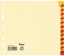 bene Ordnerregister Halbformat, Überbreite A-Z DIN A4