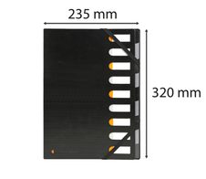 Exacompta Ordnungsmappe DIN A4 9-Fach  schwarz