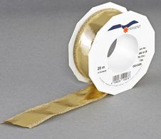 PRÄSENT Geschenkband Denver 40 mm x 25 m gold