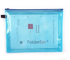 FolderSys Reißverschlussbeutel A4 blau