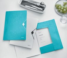 LEITZ Eckspanner WOW DIN A4 eisblau