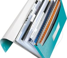 LEITZ Fächermappe DIN A4 6-Fach  eisblau