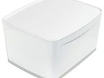 LEITZ Aufbewahrungsbox 18,0 l - 38,5 x 31,8 x 19,8 cm perlweiß/grau