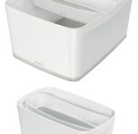 LEITZ Aufbewahrungsbox 0,6 l - 30,7 x 10,5 x 5,5 cm perlweiß/grau