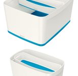 LEITZ Aufbewahrungsbox 0,6 l - 30,7 x 10,5 x 5,5 cm perlweiß/blau