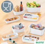 LEITZ Aufbewahrungsbox 3,0 l - 24,6 x 16,0 x 9,8 cm perlweiß/grau