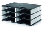 styro Sortierstation DIN C4 6-Fach  schwarz/weiß