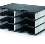 styro Sortierstation DIN C4 6-Fach  schwarz/weiß