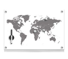 Zeller Glas-Magnettafel 60,0 x 40,0 cm Weltkarte