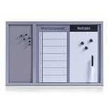 Zeller Whiteboard-Pinnwand 60,0 x 40,0 cm Kork/Whiteboard grau/weiß