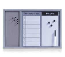 Zeller Whiteboard-Pinnwand 60,0 x 40,0 cm Kork/Whiteboard grau/weiß