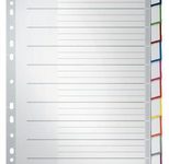 LEITZ Ordnerregister Vollformat, Überbreite blanko DIN A4