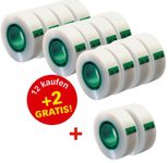 Scotch Magic™ Tape Klebefilm matt 19,0 mm x 33,0 m 12 Rollen + GRATIS 2 Rollen