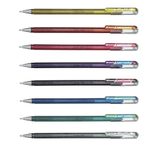 Pentel Dual Metallic Gelschreiber 0.5 mm, Schreibfarbe: Silber